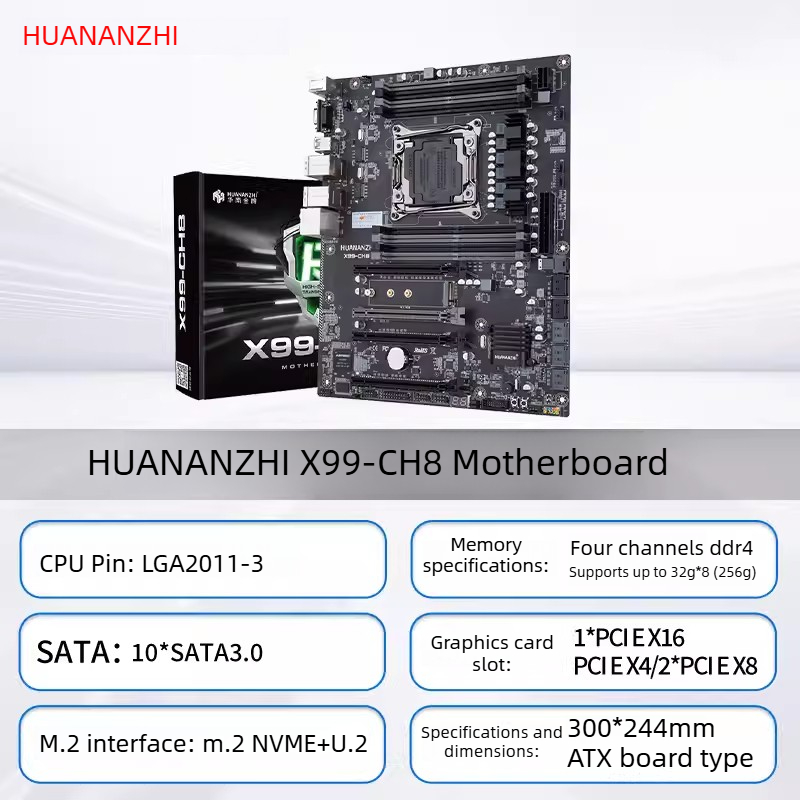 X99 Dual Cpu Motherboard Combo - Материнская плата HUANANZHI LGA2011-3 X99 CH8