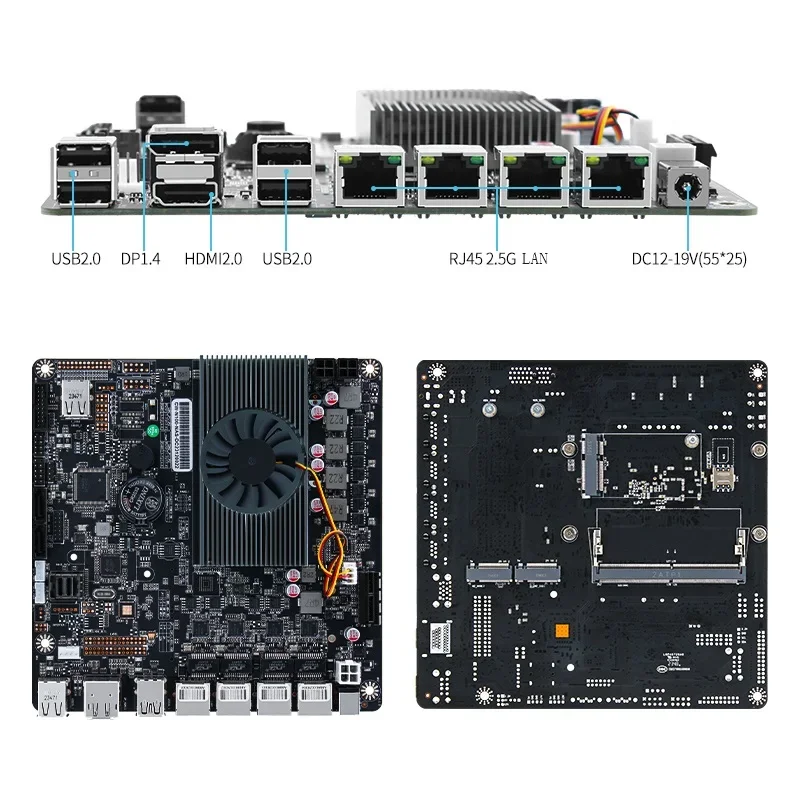Материнская плата N100 NAS с 2 – обзор и цена Nas Motherboard N100 6 Sata