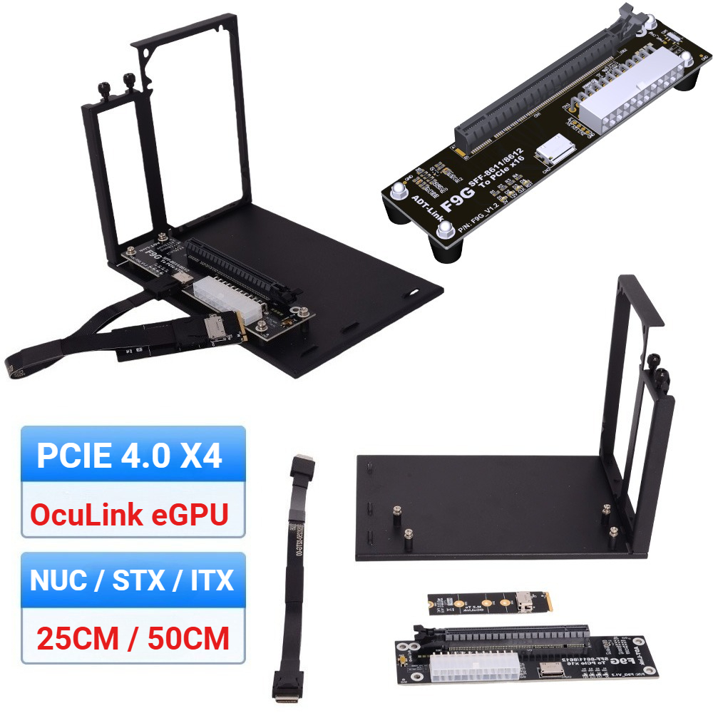 F9G-BK7 EGPU Oculink GPU Dock  – обзор и цена External Gpu Dock Pcie 4.0 Oculink