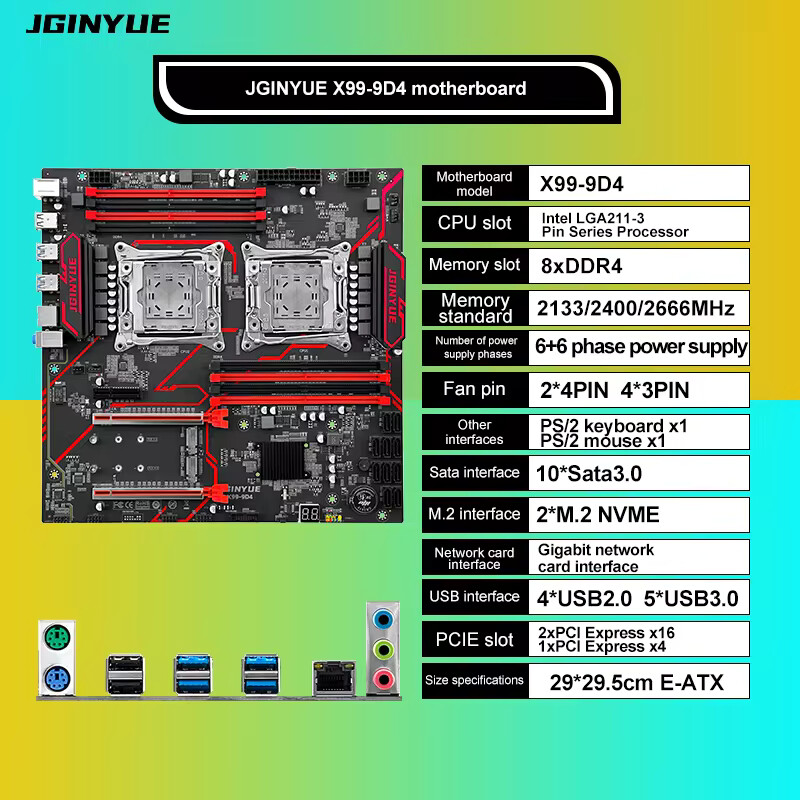Двойная материнская плата X99, – обзор и цена X99 Dual Cpu Motherboard Combo
